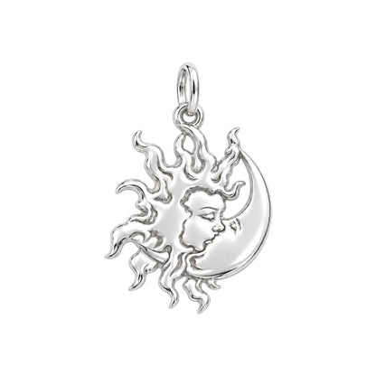 Celestial Eternal Bond Charm Bracelet – Personalized Mom Gift – silver charm, front view