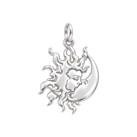 Celestial Eternal Bond Charm Bracelet – Personalized Mom Gift – silver charm, front view