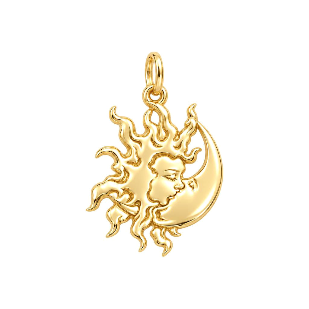 Celestial Eternal Bond Charm Bracelet – Personalized Mom Gift – 18K gold charm, front view