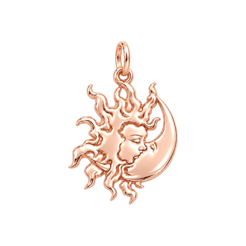 Celestial Eternal Bond Charm Bracelet – Personalized Mom Gift – rose gold charm, front view
