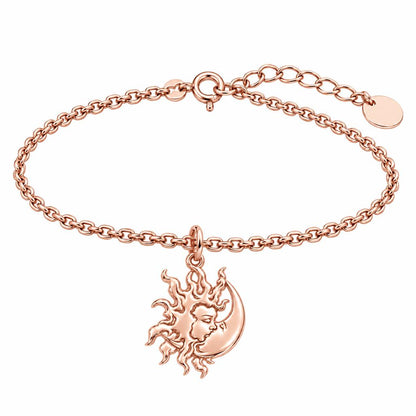 Celestial Eternal Bond Charm Bracelet Set – rose gold, front view