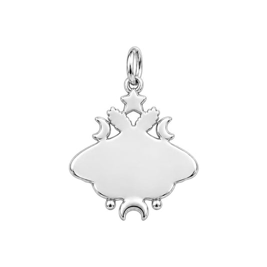 Celestial Luna Moth Charm Bracelet – Personalized Daughter Gift – back of the charm, engraving area