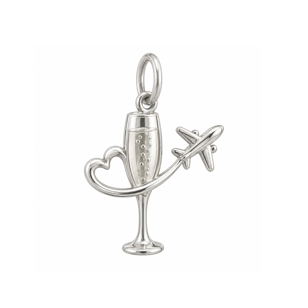 Champagne Glass and Airplane Charm — Silver — 50-works-silver-20260916-162