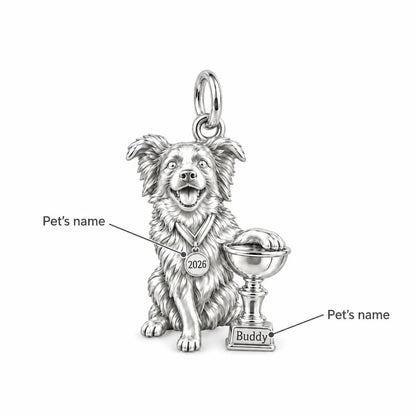 Champion Pup Trophy Charm Bracelet – Personalized Dog Mom Gift – personalization guide