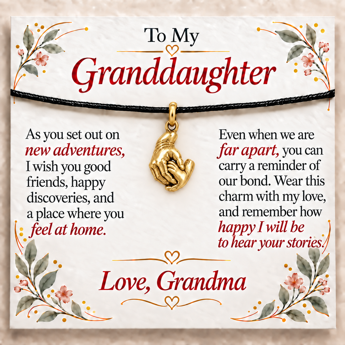 Loving Hands Go Wherever You Go | gold | 88dd2f56960447fcebd2f480acb5d983eced5fbf9dba103842a68117fef2f908