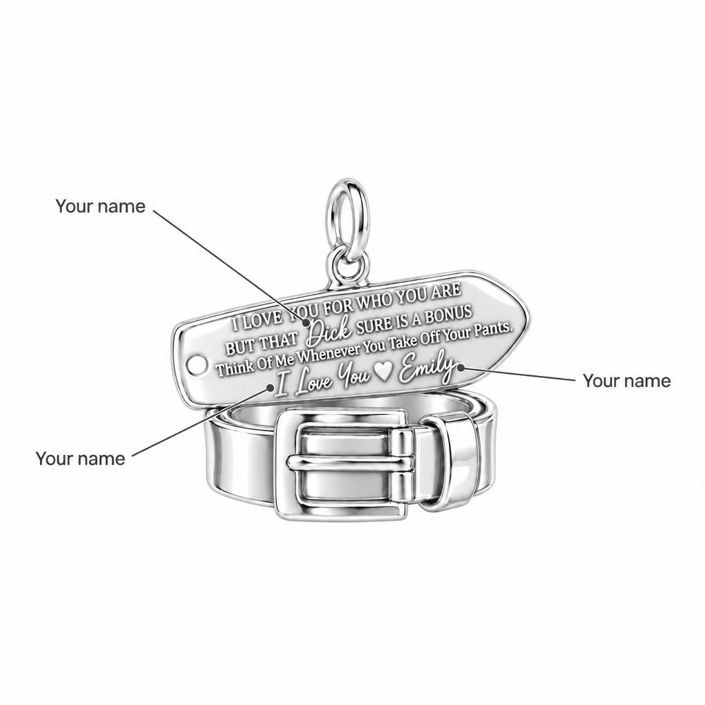 Cheeky Belt and Tag Charm Bracelet – Personalized Couple Gift – personalization guide