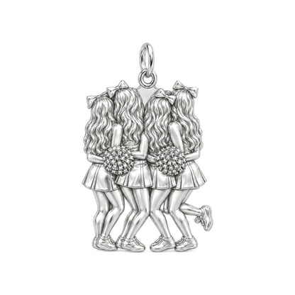 Cheer Squad Spirit Huggie Charm Earrings – back of the charm, engraving area