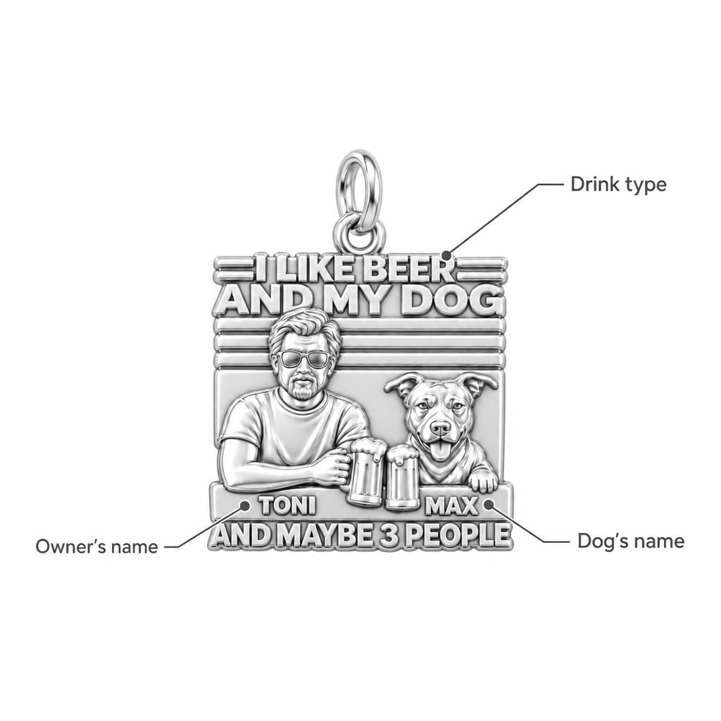 Cheers and Best Friends Charm Bracelet – Personalized Dog Dad Gift – personalization guide