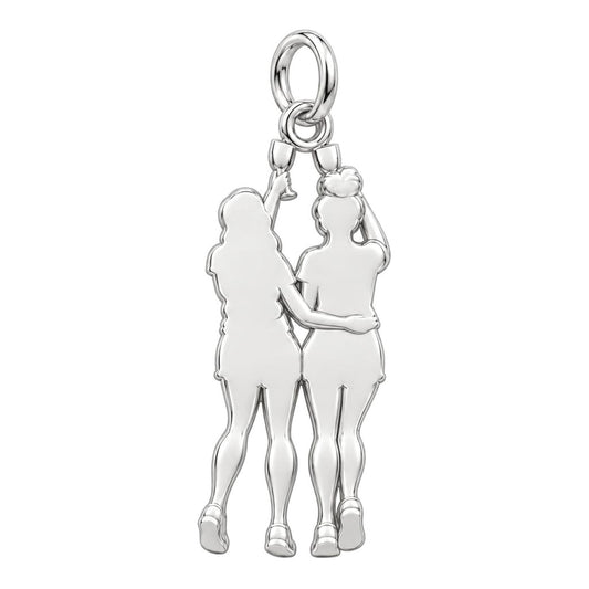 Cheers to Friendship Charm Bracelet – Personalized Bestie Gift – back of the charm, engraving area
