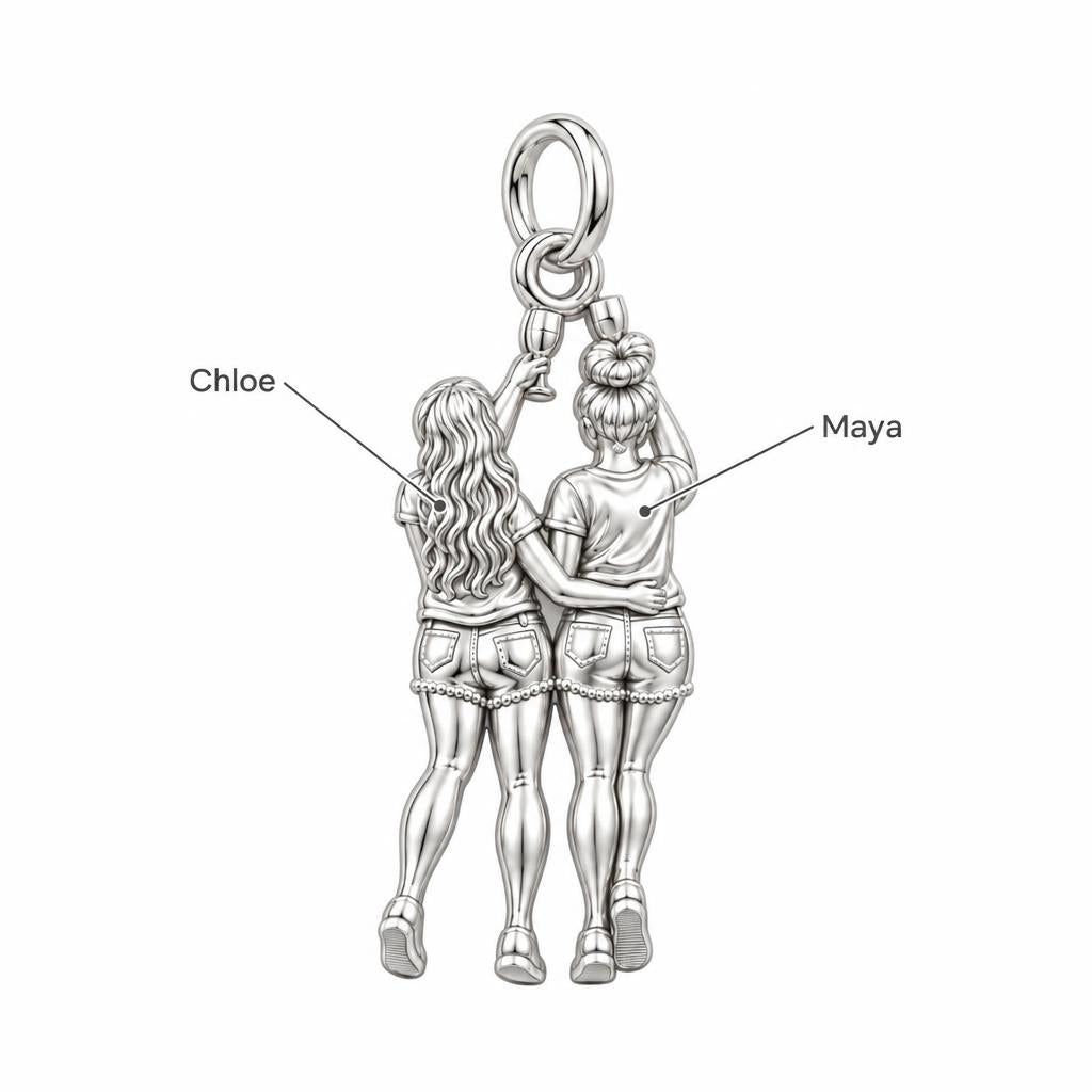Cheers to Friendship Charm Bracelet – Personalized Bestie Gift – personalization guide