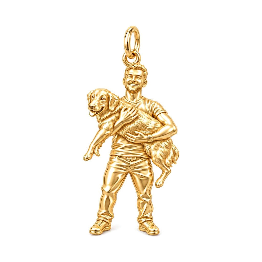 Cherished Pet Embrace Charm Bracelet – Personalized Dog Dad Gift