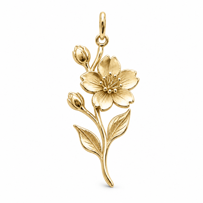 Blooming Memories — Choose Your Flower Charm and Polyester Cord Bracelet Set