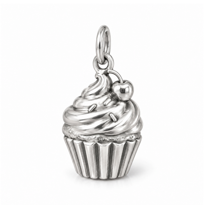 Cherry Cupcake Charm — Silver | charm-topics-remaining-444-2026-09-14 | topic-006