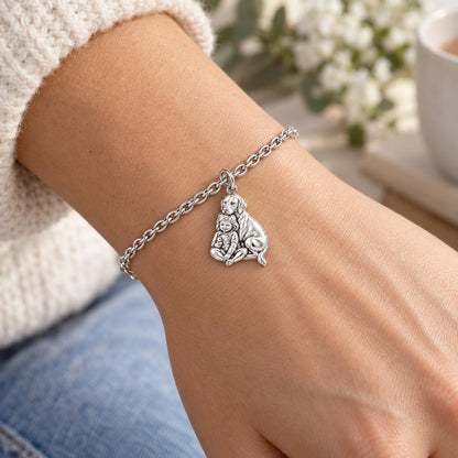 Child and Loyal Companion Charm Bracelet Set – worn / in use