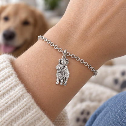 Child and Pet Best Friends Charm Bracelet Set – worn / in use