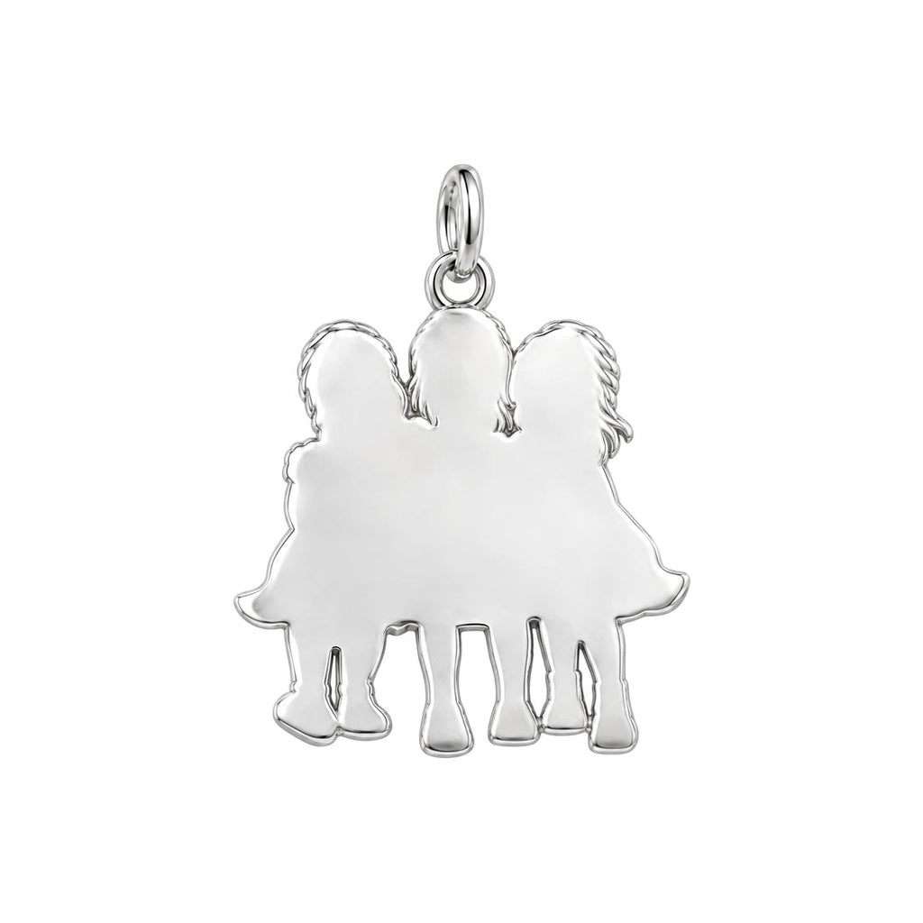 Childhood Friends Forever Charm Bracelet – Personalized Besties Gift – back of the charm, engraving area