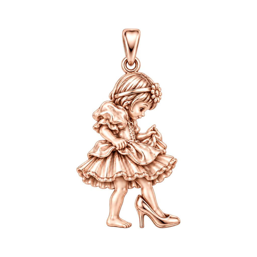 Childhood Memories Charm Bracelet – Personalized Mom Gift – rose gold charm, front view