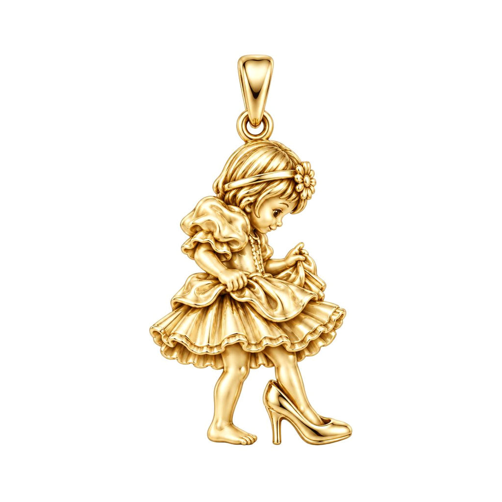 Childhood Memories Charm Bracelet – Personalized Mom Gift – 18K gold charm, front view