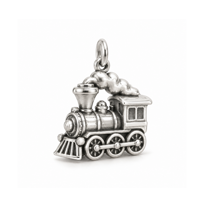 Childhood Steam Engine Charm — Silver | charm-topics-remaining-444-2026-09-14 | topic-302