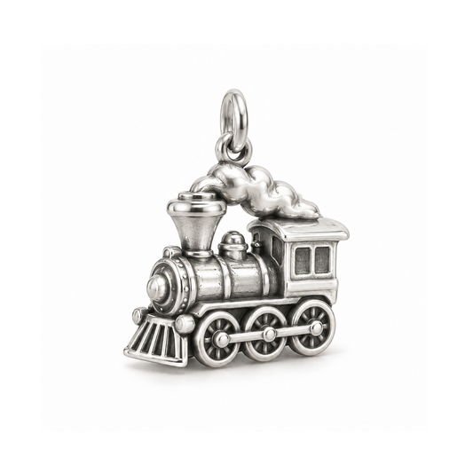 Childhood Steam Engine Charm — Silver | charm-topics-remaining-444-2026-09-14 | topic-302