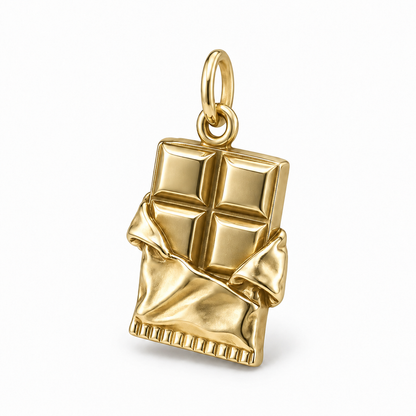 Chocolate Bar Charm — Gold | charm-topics-remaining-444-2026-09-14 | topic-010