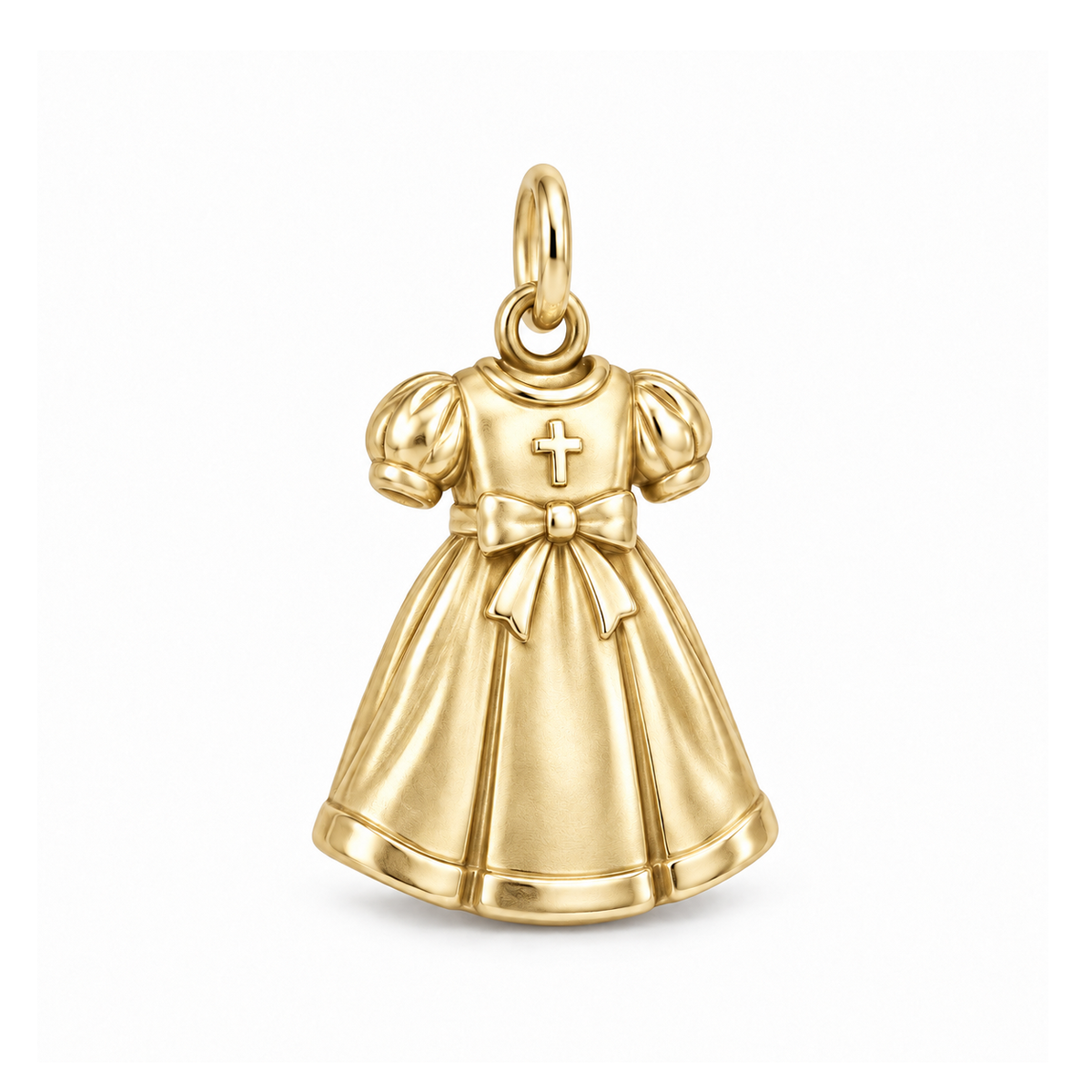 Christening Gown Charm — Gold | charm-topics-remaining-444-2026-09-14 | topic-071