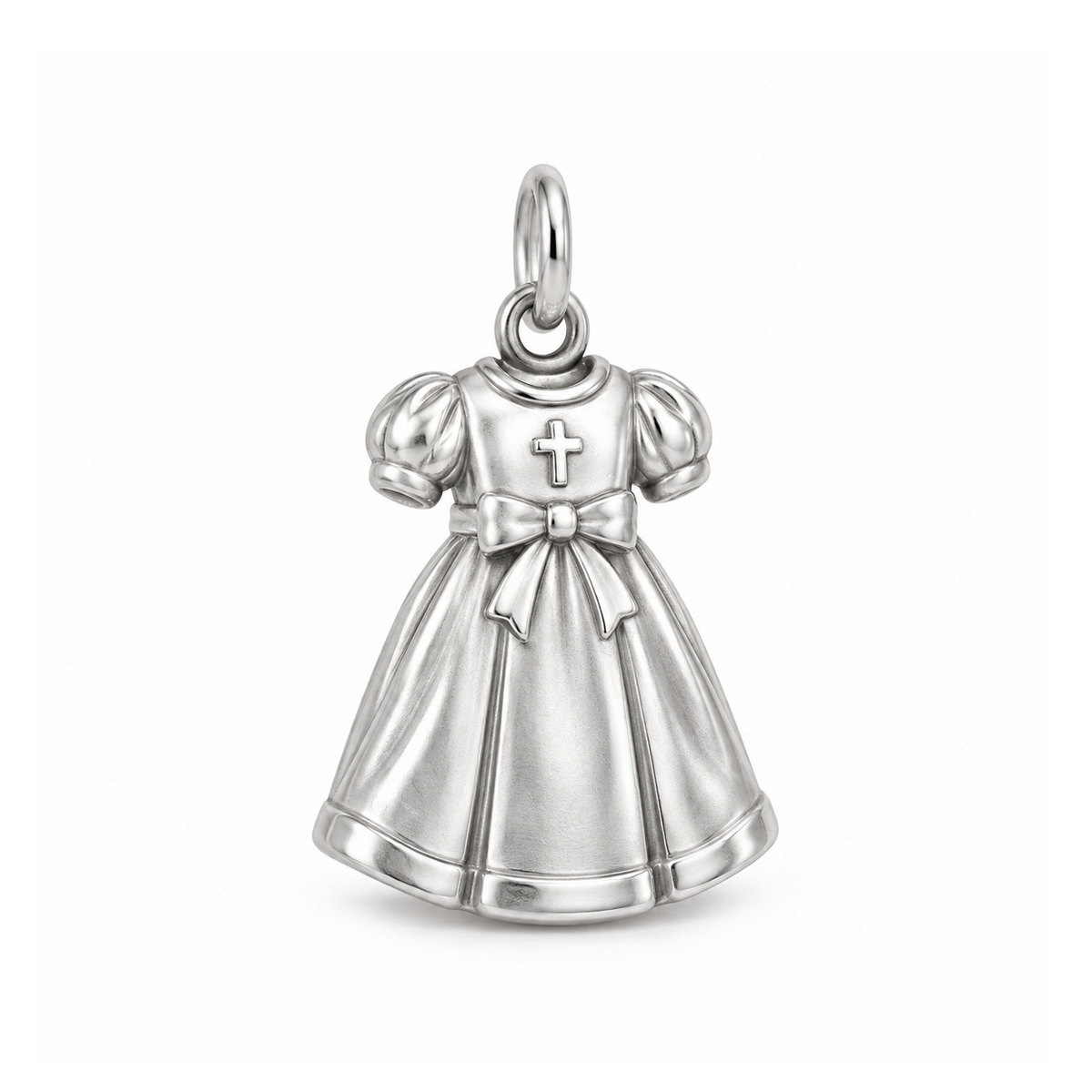 Christening Gown Charm — Silver | charm-topics-remaining-444-2026-09-14 | topic-071