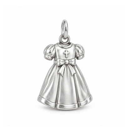 Christening Gown Charm — Silver | charm-topics-remaining-444-2026-09-14 | topic-071