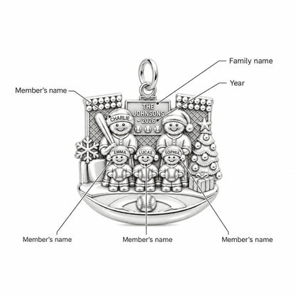 Christmas Baseball Family Charm Bracelet – Personalized Mom Gift – personalization guide