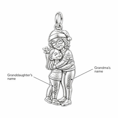 Christmas Hug Charm Bracelet – Personalized Grandma Gift – personalization guide