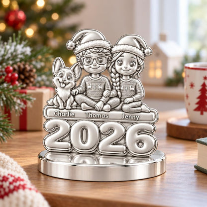 Christmas Pajama Family Keepsake Plaque – worn / in use