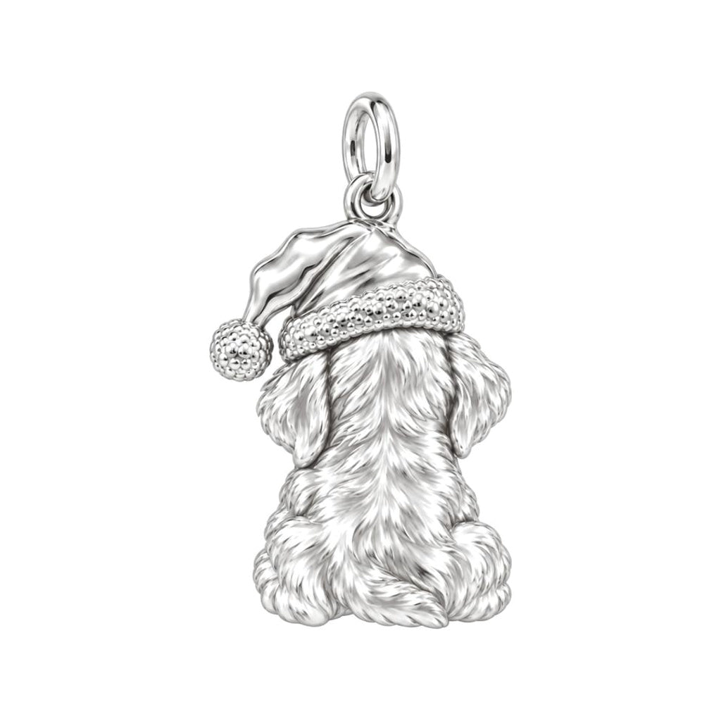 Christmas Puppy Charm and Polyester Cord Bracelet Set