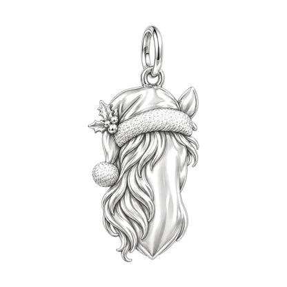 Christmas Stallion Charm and Polyester Cord Bracelet Set