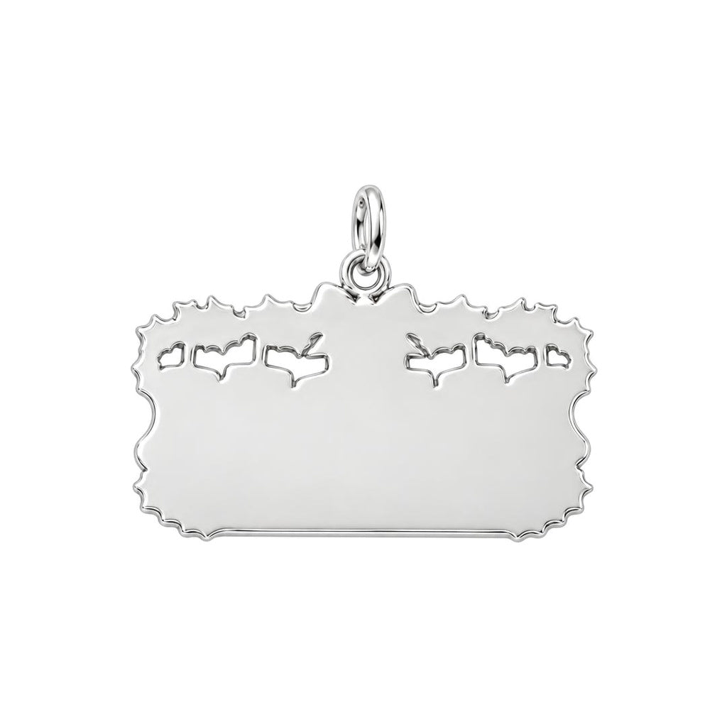 Christmas Stocking Mantle Charm Bracelet – Personalized Family Gift – back of the charm, engraving area