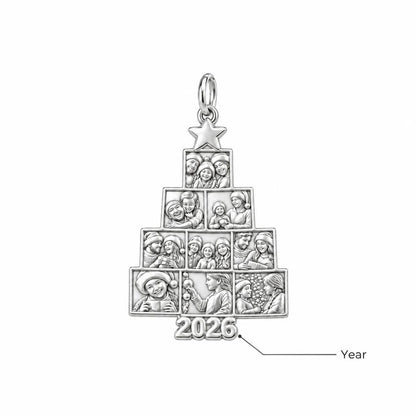 Christmas Tree Photo Collage Charm Bracelet – Personalized Mom Gift – personalization guide