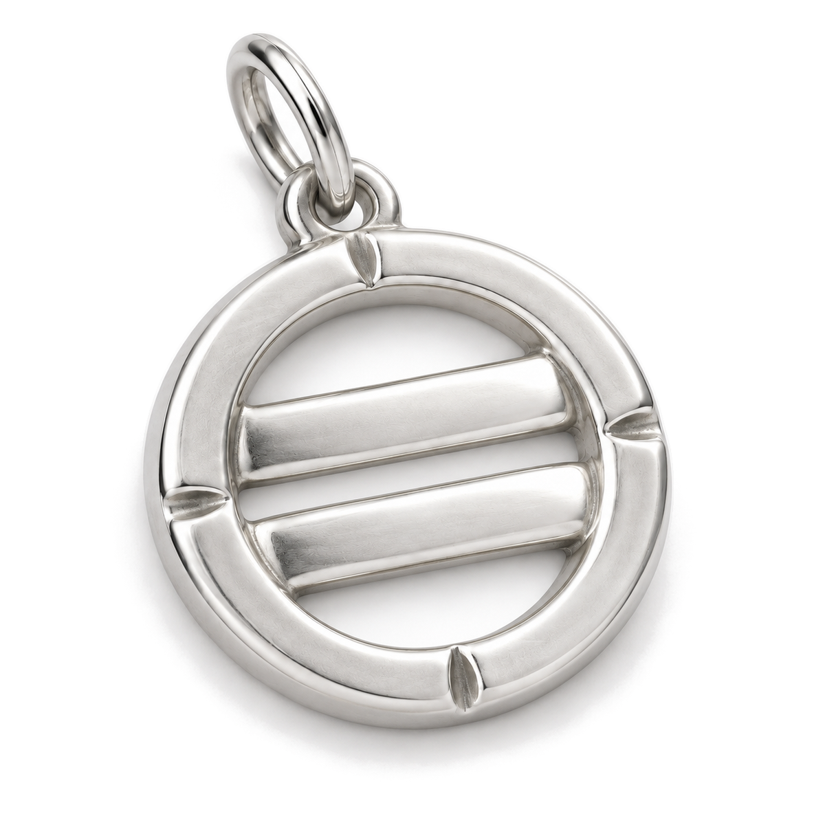 Circle of Equality Charm — Silver Super Macro | charm-topics-remaining-444-2026-09-14 | topic-184