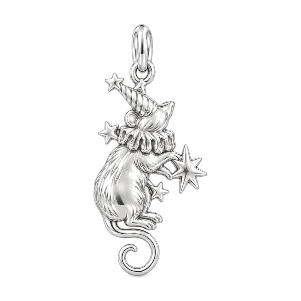 Circus Star Mouse Charm Bracelet – Personalized Mom Gift – back of the charm, engraving area
