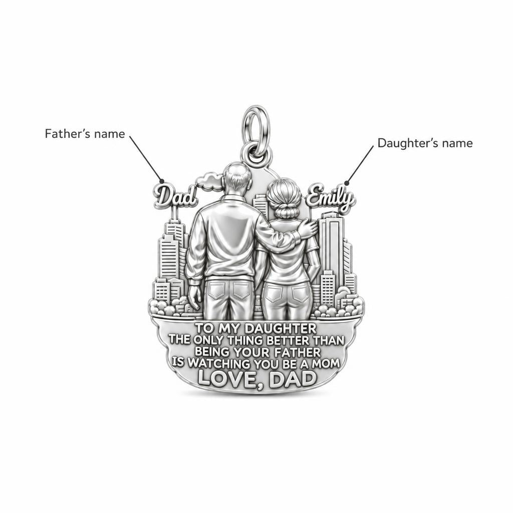 City Skyline Father and Daughter Charm Bracelet – Personalized Dad – personalization guide