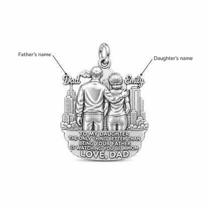 City Skyline Father and Daughter Charm Bracelet – Personalized Dad – personalization guide