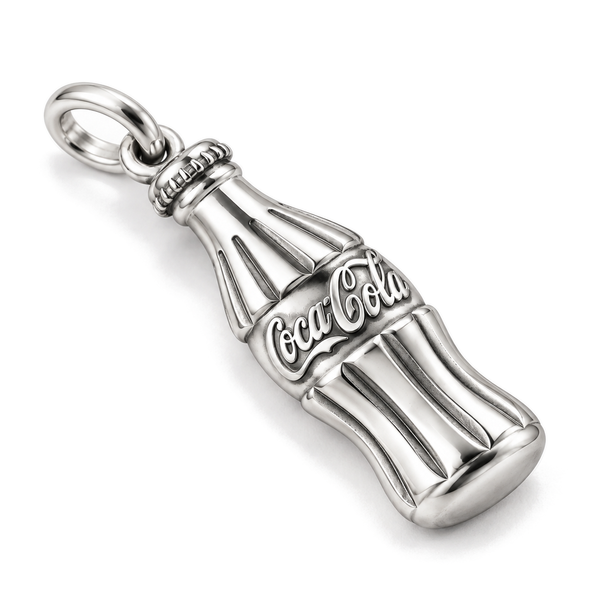 Classic Cola Bottle Charm — Silver Super Macro | charm-topics-remaining-444-2026-09-14 | topic-372