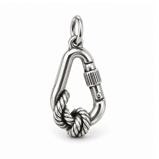 Climb Together Carabiner Charm — Silver | charm-topics-remaining-444-2026-09-14 | topic-349