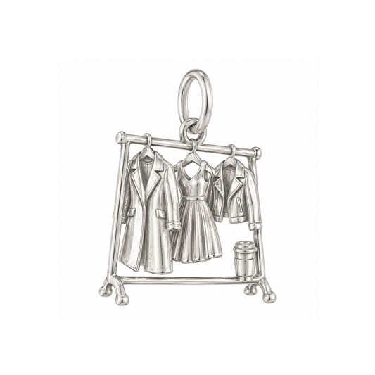 Clothing Rack and Coffee Cup Charm — Silver — 50-works-silver-20260916-43