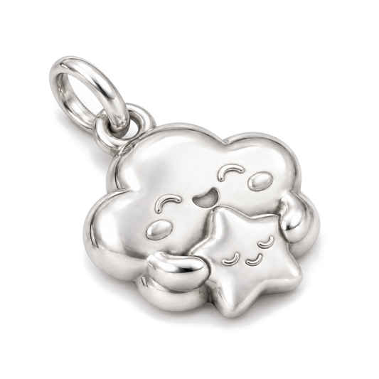 Cloud & Star Charm — Silver Super Macro | charm-topics-remaining-444-2026-09-14 | topic-079