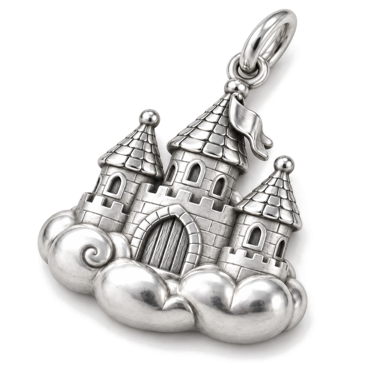Cloud Castle Charm — Silver Super Macro | charm-topics-remaining-444-2026-09-14 | topic-132