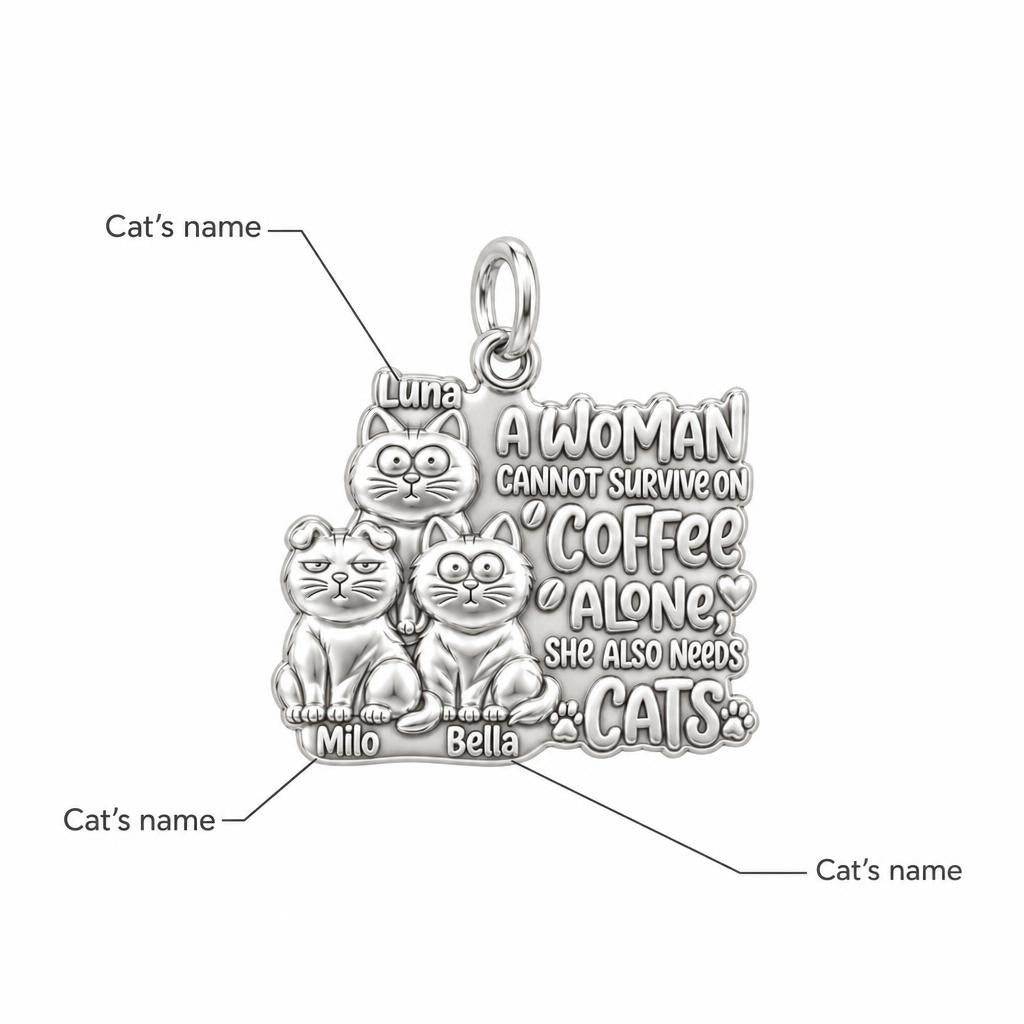 Coffee and Cats Charm Bracelet – Personalized Cat Mom Gift – personalization guide