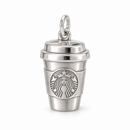 Coffee Break Cup Charm — Silver | charm-topics-remaining-444-2026-09-14 | topic-375