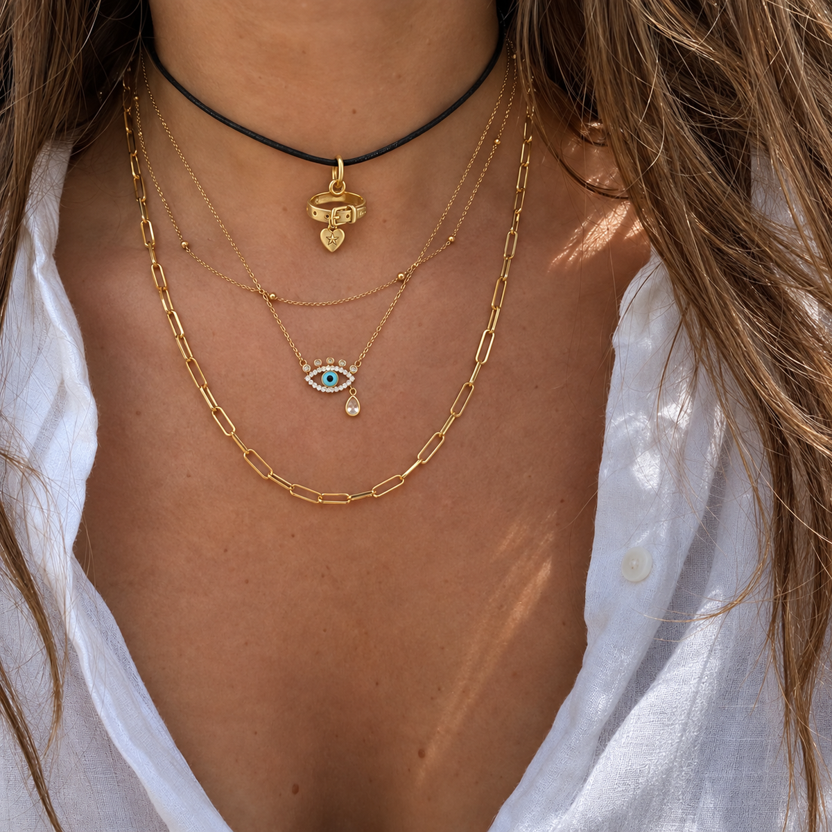 Collar of Memories Charm — necklace model photo | skill-1126-20260910