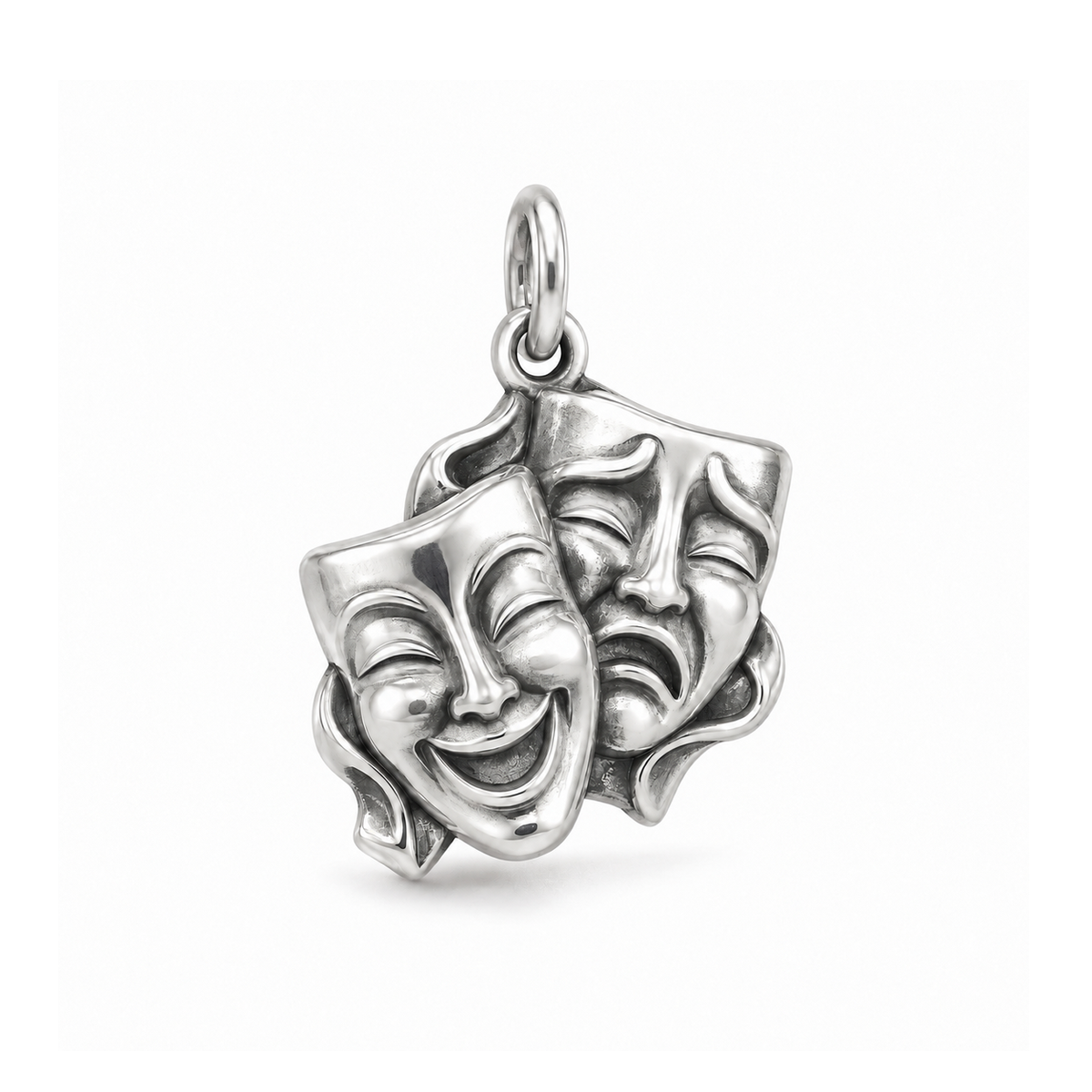 Comedy & Tragedy Masks Charm — Silver | charm-topics-remaining-444-2026-09-14 | topic-239