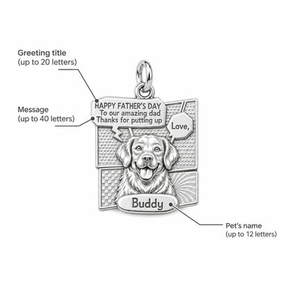 Comic Book Hero Pet Charm Bracelet – Personalized Dad Gift – personalization guide