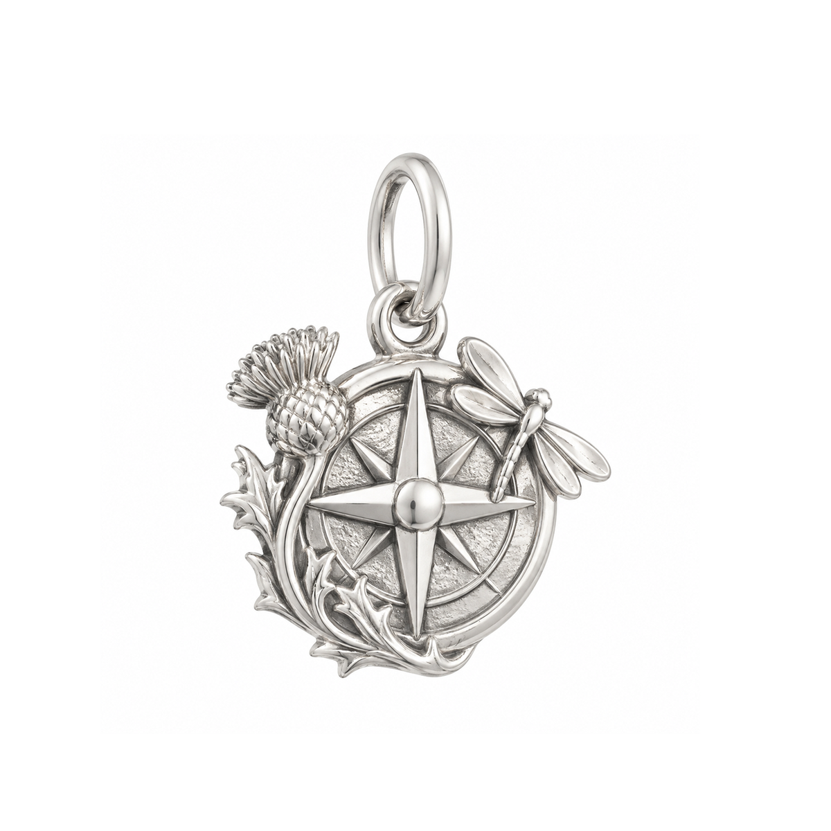 Compass and Thistle Charm — Silver — 50-works-silver-20260916-83